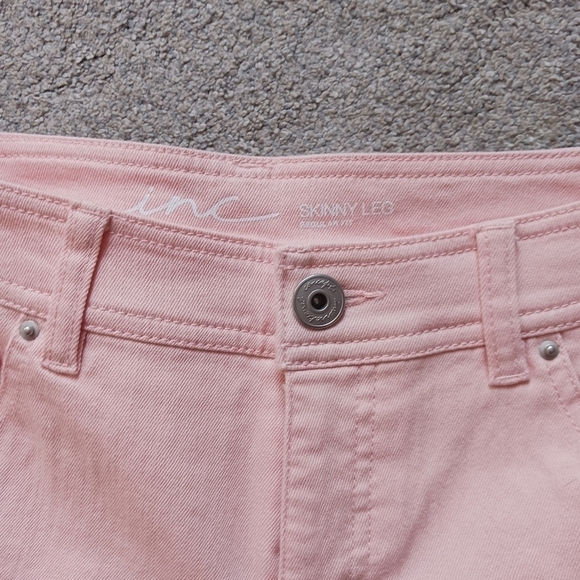 INC SKINNY LEG PINK REGULAR FIT JEANS - Picture 5 of 7